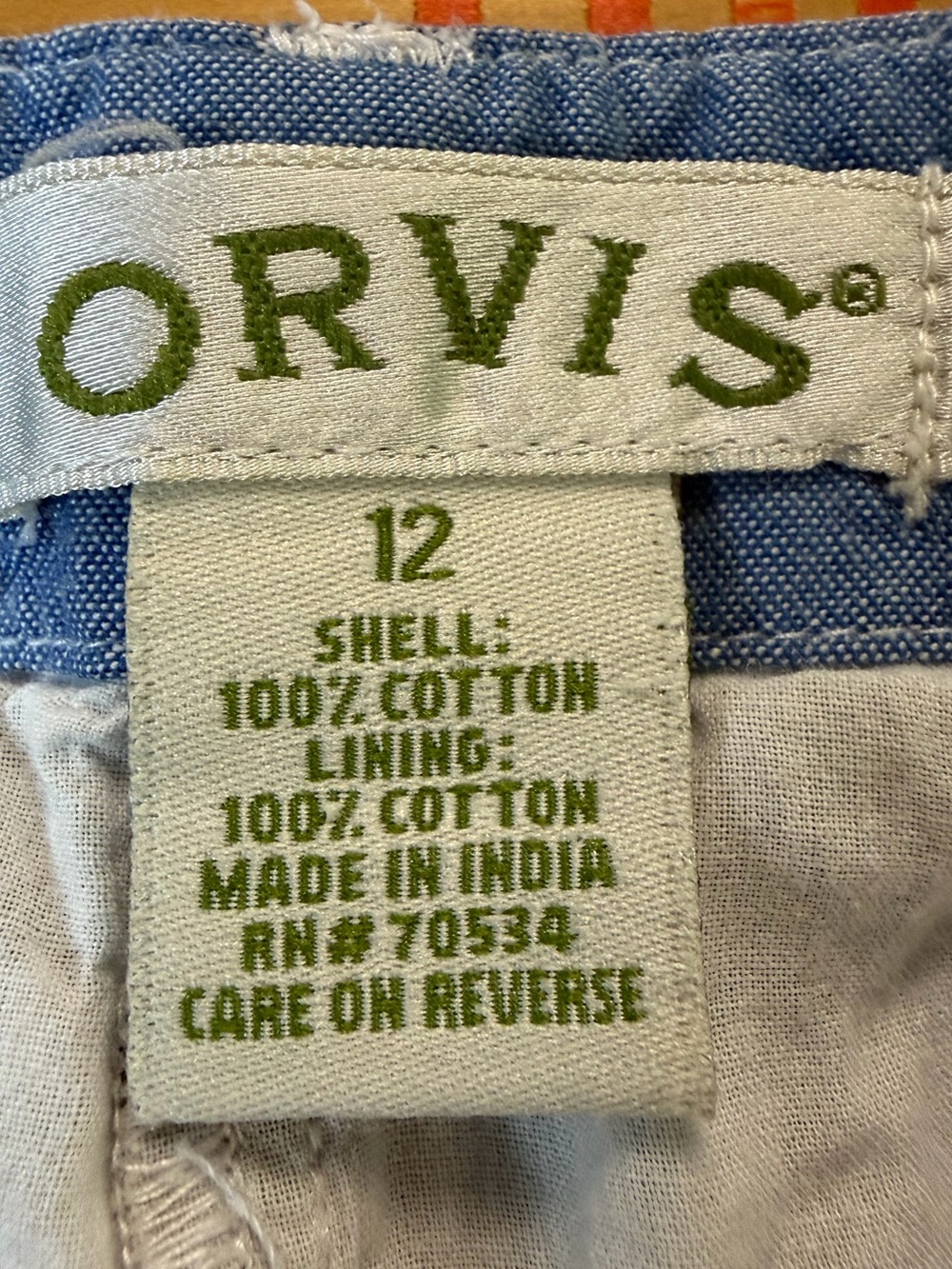 Orvis Cropped Patchwork Madras Pants Women’s 12 Preppy Coastal Cotton - Picture 6 of 7